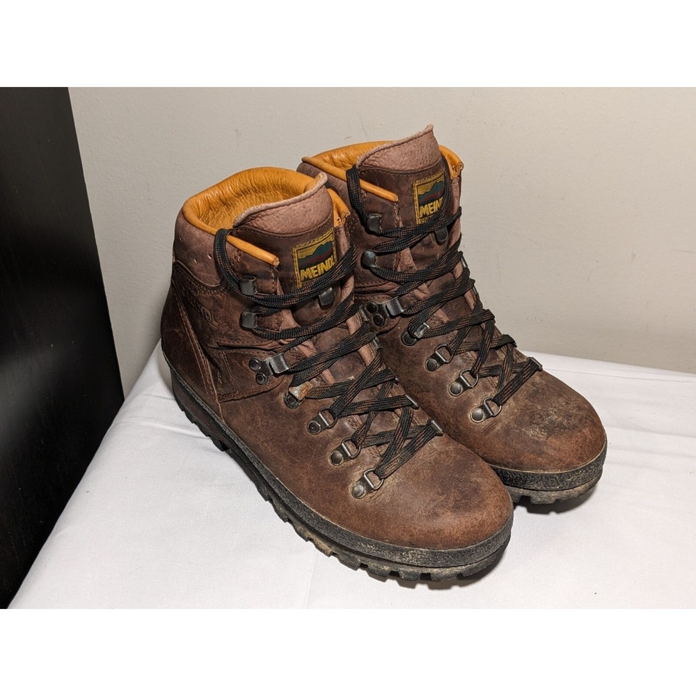 Meindl Hiking Boots Brown Leather Vibram Mens US 7.5